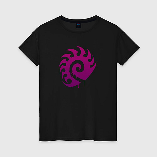 Женская футболка Zerg logo Purple / Черный – фото 1