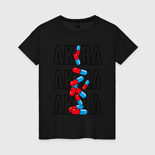 Женская футболка Акира / Черный – фото 1
