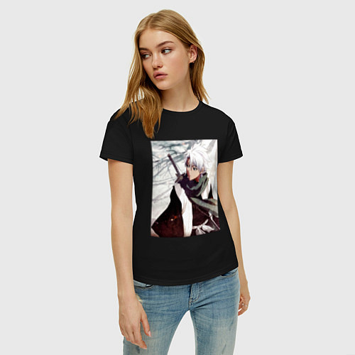 Женская футболка Hitsugaya Toshiro / Черный – фото 3