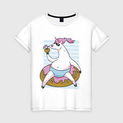 Женская футболка Chilling Unicorn