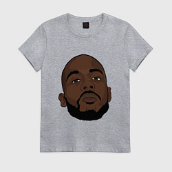 Футболка хлопковая женская DMX Face, цвет: меланж