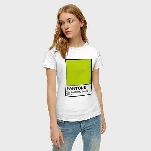 Женская футболка Shrek: Pantone Color / Белый – фото 3