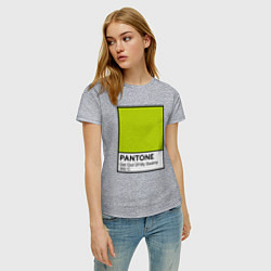 Футболка хлопковая женская Shrek: Pantone Color, цвет: меланж — фото 2