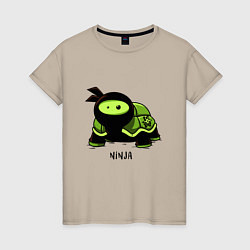 Футболка хлопковая женская Ninja, цвет: миндальный