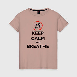 Женская футболка KEEP CALM and BREATHE