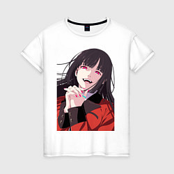 Футболка хлопковая женская Kakegurui Yumeko, цвет: белый