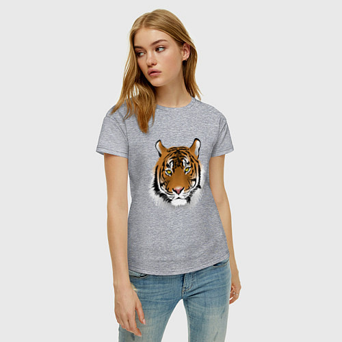 Женская футболка Тигр / Меланж – фото 3