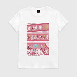 Футболка хлопковая женская Cell at Work, цвет: белый