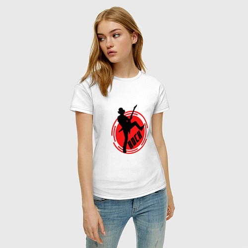 Женская футболка Рок / Белый – фото 3