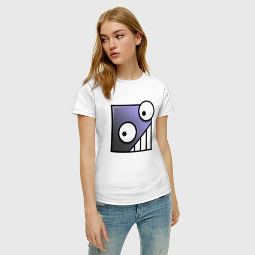 Женская футболка Geometry Dash Геометрический Тире Z / Белый – фото 3