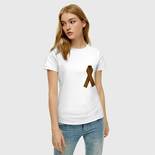 Женская футболка Победа Георгиевская лента / Белый – фото 3