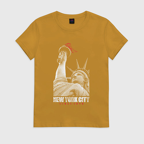 Женская футболка Statue Of Liberty / Горчичный – фото 1