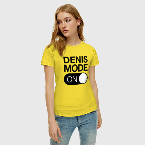 Женская футболка Denis Mode On / Желтый – фото 3