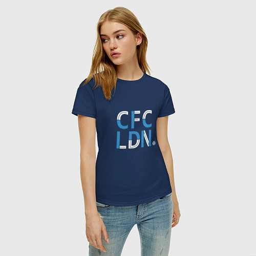 Женская футболка FC Chelsea CFC London 202122 / Тёмно-синий – фото 3