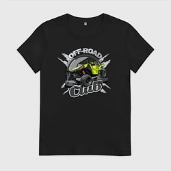Футболка хлопковая женская Внедорожный, цвет: черный