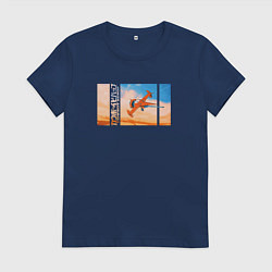 Футболка хлопковая женская Cowboy Bebop, цвет: тёмно-синий