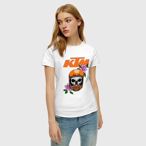 Женская футболка KTM RALLY LIFE Z / Белый – фото 3