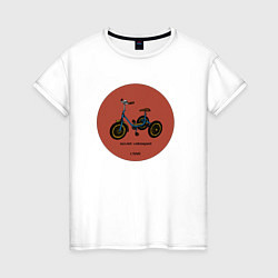Женская футболка Ретро велосипед