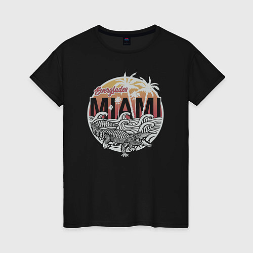 Женская футболка Miami / Черный – фото 1