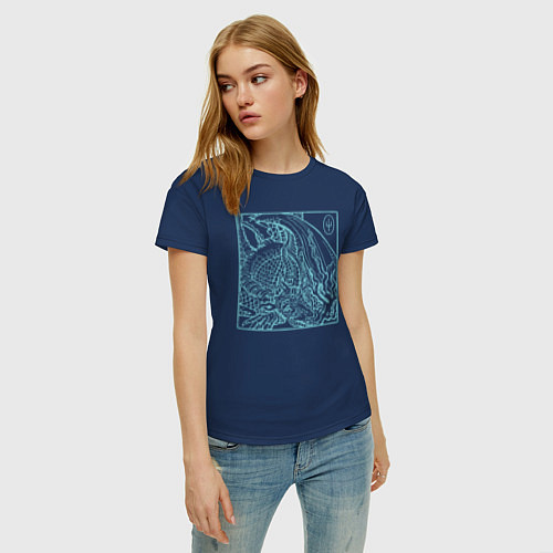 Женская футболка Twenty One Pilots SAI / Тёмно-синий – фото 3