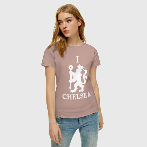 Женская футболка I LOVE CHELSEA / Пыльно-розовый – фото 3
