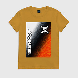 Футболка хлопковая женская Deathloop - Камуфляж, цвет: горчичный