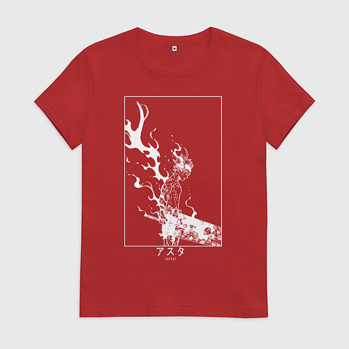 Женская футболка Черный Аста Чёрный клевер / Красный – фото 1