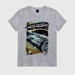 Футболка хлопковая женская Need for Speed Most Wanted, цвет: меланж