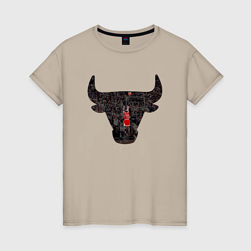 Женская футболка Bulls - Jordan / Миндальный – фото 1
