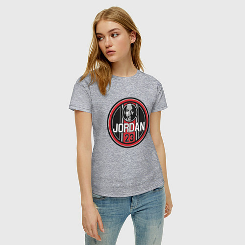 Женская футболка Майкл Джордан / Меланж – фото 3