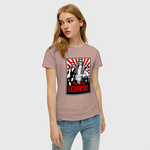 Женская футболка Большой Лебовский / Пыльно-розовый – фото 3