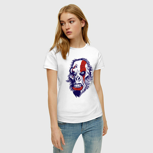 Женская футболка Monkey Kratos / Белый – фото 3