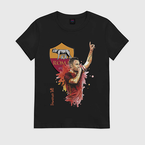 Женская футболка Francesco Totti - Roma - Italy / Черный – фото 1