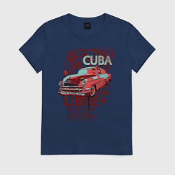 Футболка хлопковая женская Cuba Libre, цвет: тёмно-синий