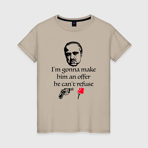 Женская футболка The Godfather, Дон Корлеоне / Миндальный – фото 1