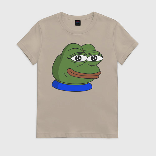 Женская футболка Лягушонок Пепе / Миндальный – фото 1