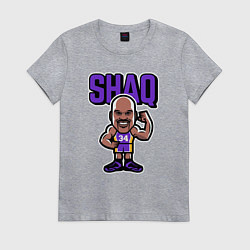Футболка хлопковая женская Shaq, цвет: меланж