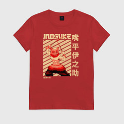Футболка хлопковая женская Demon Slayer 5, цвет: красный
