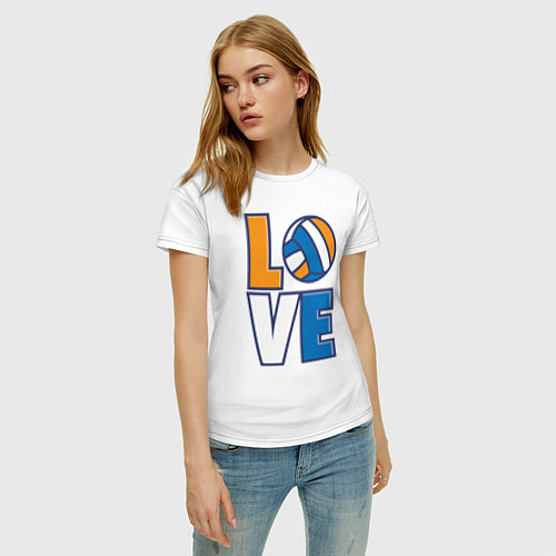 Женская футболка Love Volleyball / Белый – фото 3