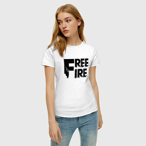 Женская футболка Free Fire big logo / Белый – фото 3