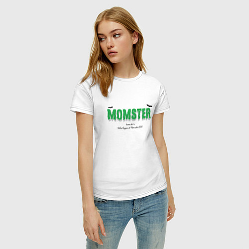Женская футболка Momster / Белый – фото 3