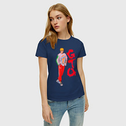 Футболка хлопковая женская Онидзука крутой учитель, цвет: тёмно-синий — фото 2