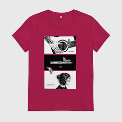 Футболка хлопковая женская Endure and survive, цвет: маджента