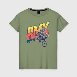 Футболка хлопковая женская BMX, цвет: авокадо