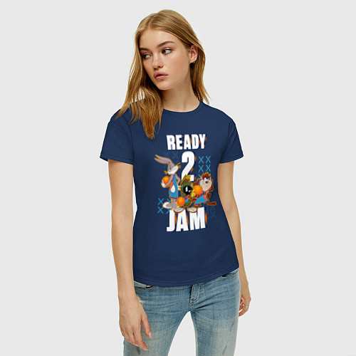 Женская футболка Ready 2 Jam / Тёмно-синий – фото 3