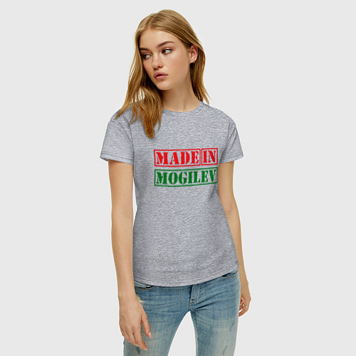 Женская футболка Могилёв - Беларусь / Меланж – фото 3