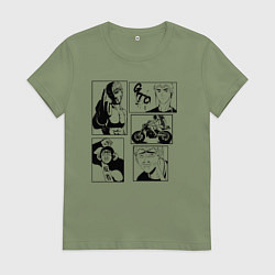 Футболка хлопковая женская GTO KL, цвет: авокадо