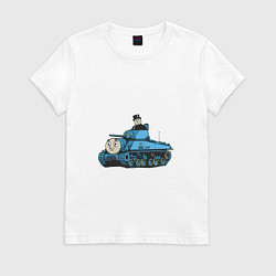 Футболка хлопковая женская Thomas The Tank, цвет: белый