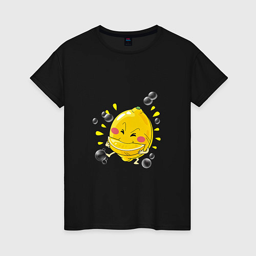 Женская футболка Лимон каннибал / Черный – фото 1