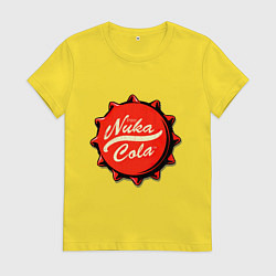 Футболка хлопковая женская Nuka Cola Fallout, цвет: желтый